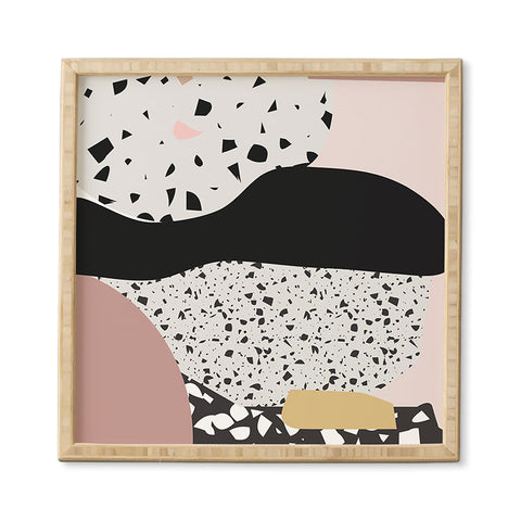 Mambo Art Studio Terrazzo in Pink Framed Wall Art