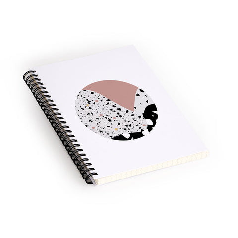 Mambo Art Studio Terrazzo in Pink Circle Spiral Notebook