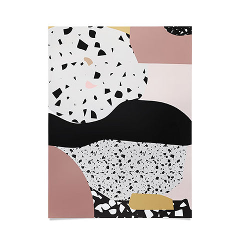 Mambo Art Studio Terrazzo in Pink Poster