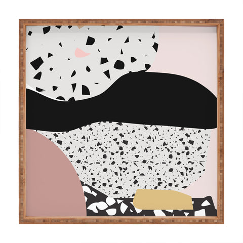 Mambo Art Studio Terrazzo in Pink Square Tray
