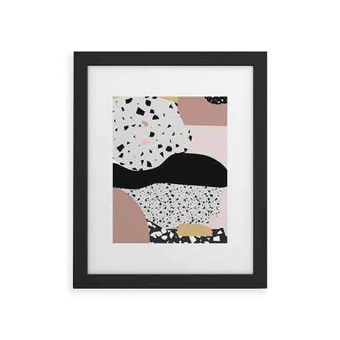 Mambo Art Studio Terrazzo in Pink Framed Art Print