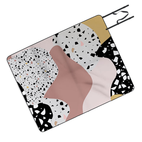 Mambo Art Studio Terrazzo in Pink Picnic Blanket
