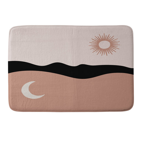 Mambo Art Studio The Sun and The Moon Memory Foam Bath Mat