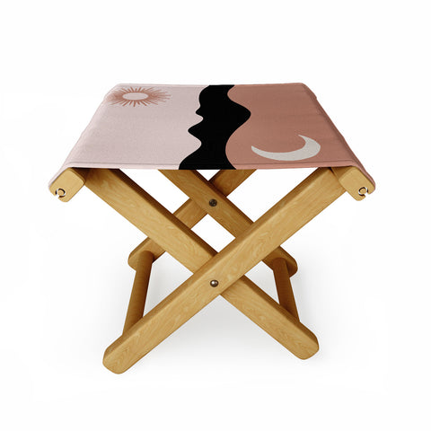 Mambo Art Studio The Sun and The Moon Folding Stool