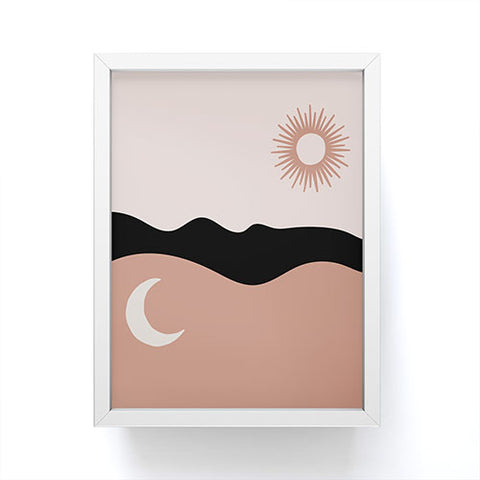 Mambo Art Studio The Sun and The Moon Framed Mini Art Print
