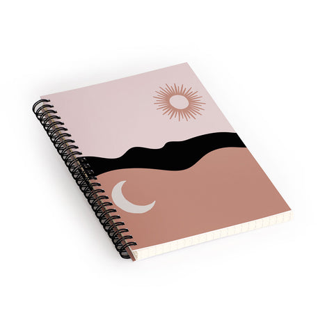 Mambo Art Studio The Sun and The Moon Spiral Notebook
