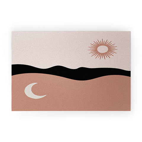 Mambo Art Studio The Sun and The Moon Welcome Mat