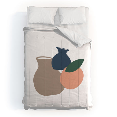 Mambo Art Studio Vases and Fruits Comforter