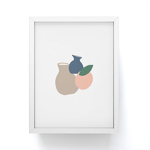 Mambo Art Studio Vases and Fruits Framed Mini Art Print