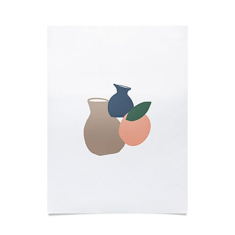 Mambo Art Studio Vases and Fruits Poster