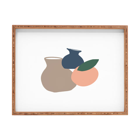 Mambo Art Studio Vases and Fruits Rectangular Tray