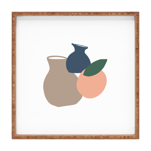 Mambo Art Studio Vases and Fruits Square Tray