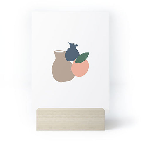 Mambo Art Studio Vases and Fruits Mini Art Print