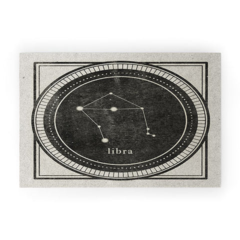 Mambo Art Studio Vintage Astrology Libra Welcome Mat