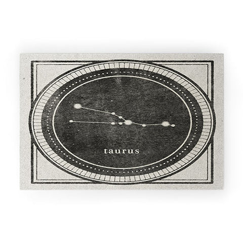 Mambo Art Studio Vintage Astrology Taurus Welcome Mat