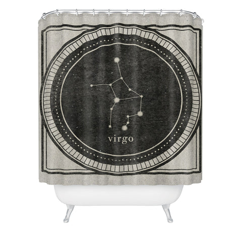 Mambo Art Studio Vintage Astrology Virgo Shower Curtain