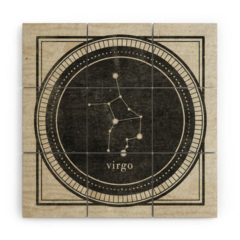 Mambo Art Studio Vintage Astrology Virgo Wood Wall Mural
