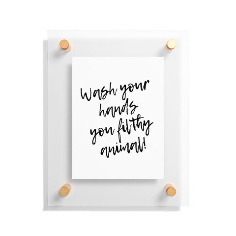 Mambo Art Studio Wash your hands Floating Acrylic Print