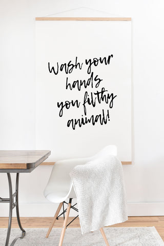 Mambo Art Studio Wash your hands Art Print And Hanger