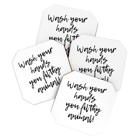 Mambo Art Studio Wash your hands Coaster Set