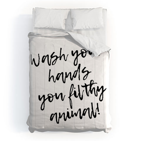 Mambo Art Studio Wash your hands Comforter