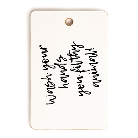 Mambo Art Studio Wash your hands Cutting Board Rectangle