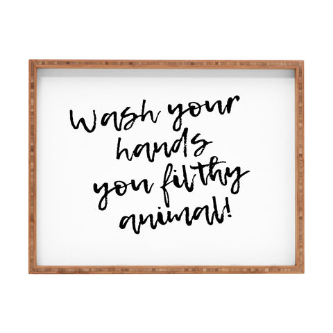 Mambo Art Studio Wash your hands Rectangular Tray