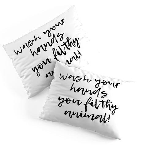 Mambo Art Studio Wash your hands Pillow Shams