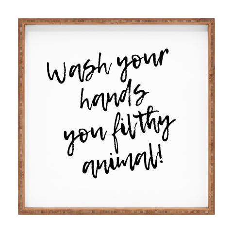Mambo Art Studio Wash your hands Square Tray