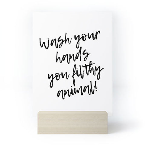 Mambo Art Studio Wash your hands Mini Art Print