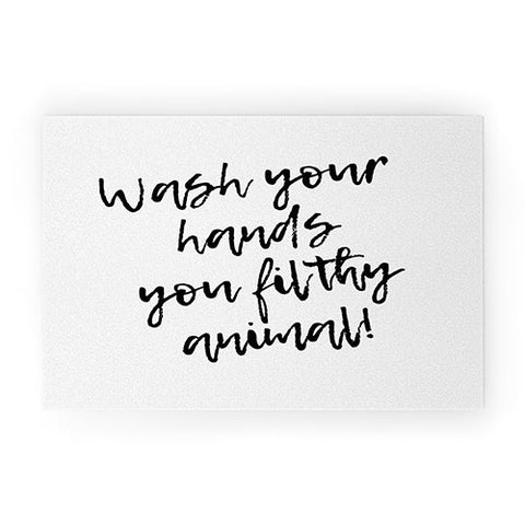 Mambo Art Studio Wash your hands Welcome Mat