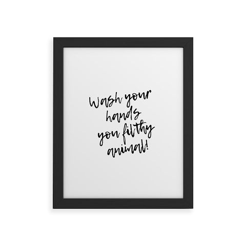 Mambo Art Studio Wash your hands Framed Art Print