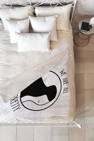 Mambo Art Studio We Are All Pretty Fleece Throw Blanket