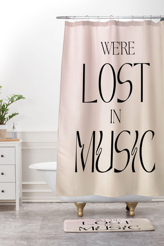 Mambo Art Studio We are lost in music Shower Curtain And Mat
