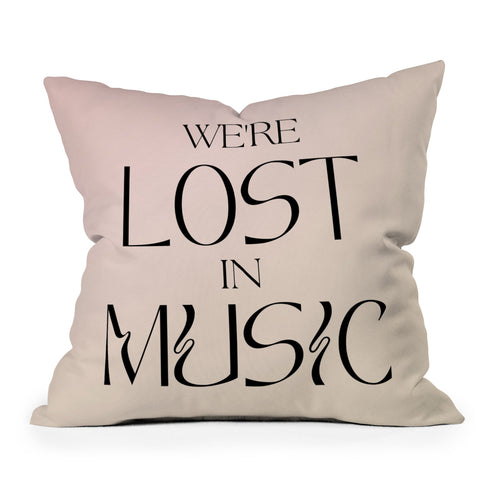 Mambo Art Studio We are lost in music Throw Pillow