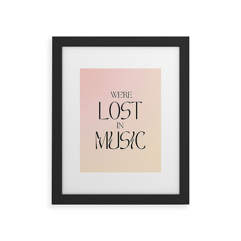 Mambo Art Studio We are lost in music Framed Art Print