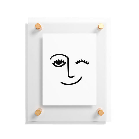 Mambo Art Studio Wink Face Floating Acrylic Print