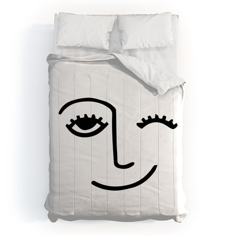 Mambo Art Studio Wink Face Comforter