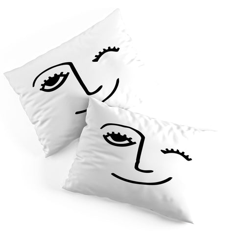 Mambo Art Studio Wink Face Pillow Shams
