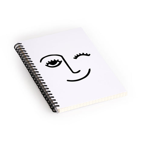 Mambo Art Studio Wink Face Spiral Notebook