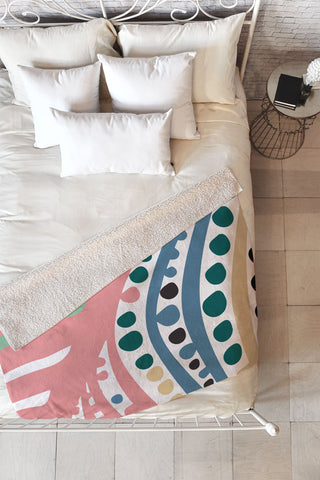 Mambo Art Studio Yayoi Fleece Throw Blanket