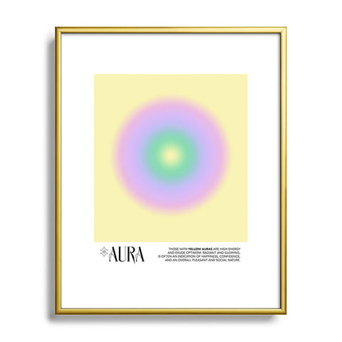 Mambo Art Studio Yellow Aura Metal Framed Art Print