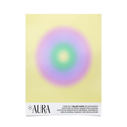 Mambo Art Studio Yellow Aura Poster