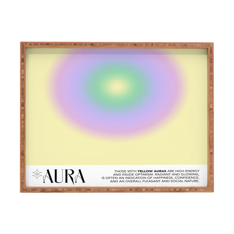 Mambo Art Studio Yellow Aura Rectangular Tray