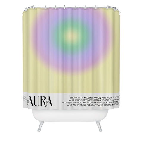 Mambo Art Studio Yellow Aura Shower Curtain