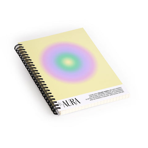 Mambo Art Studio Yellow Aura Spiral Notebook