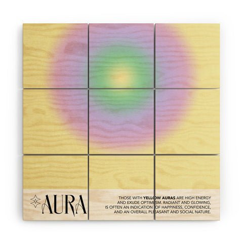 Mambo Art Studio Yellow Aura Wood Wall Mural