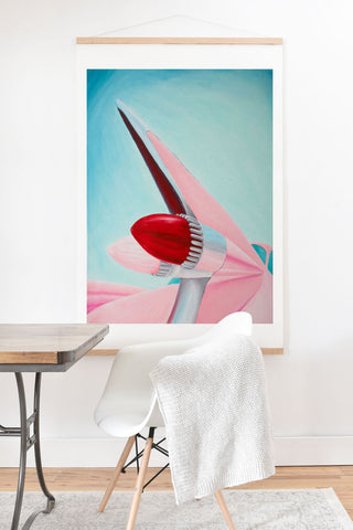 Mandy Hazell 1959 Cadillac Art Print And Hanger