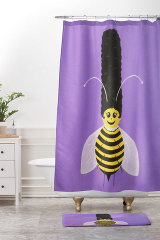 Mandy Hazell Bee Hive Betty Shower Curtain And Mat