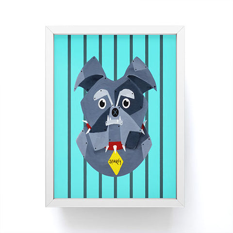 Mandy Hazell Dog Bot Framed Mini Art Print